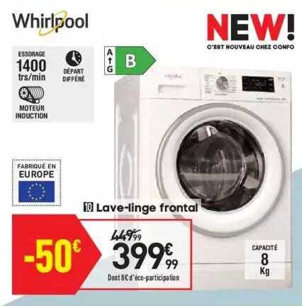 lave-linge frontal whirlpool