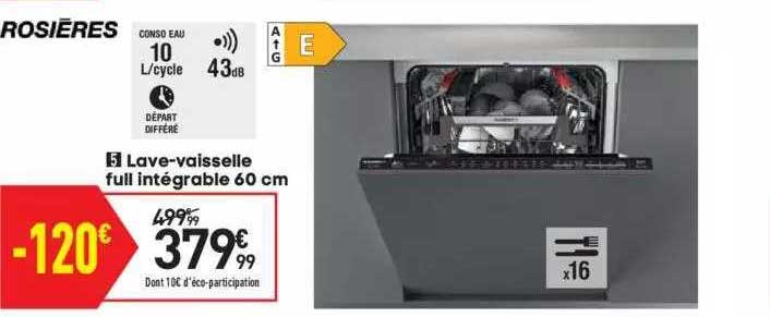 lave-vaisselle full intégrable 60 cm rosières