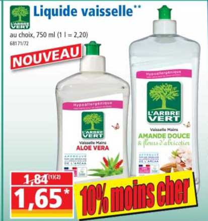 liquide vaisselle l'arbre vert