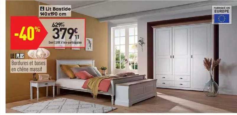 lit bastide 140 x 190 cm