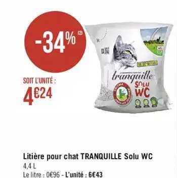 Litière Pour Chat Tranquille Solu Wc