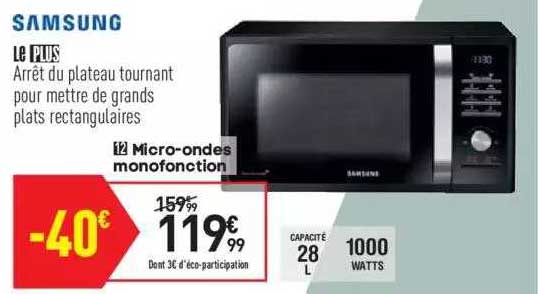 micro-ondes monofonction samsung