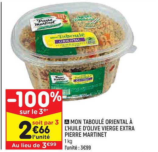 mon taboulé oriental à l'huile d'olive vierge extra pierre martinet