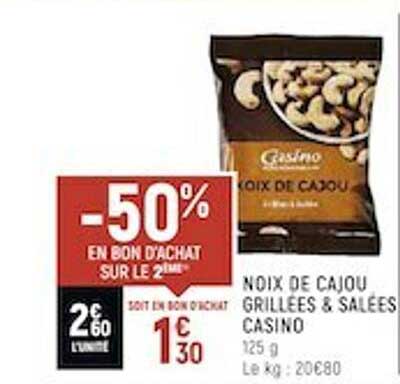 Noix De Cajou Grillées & Salées Casino