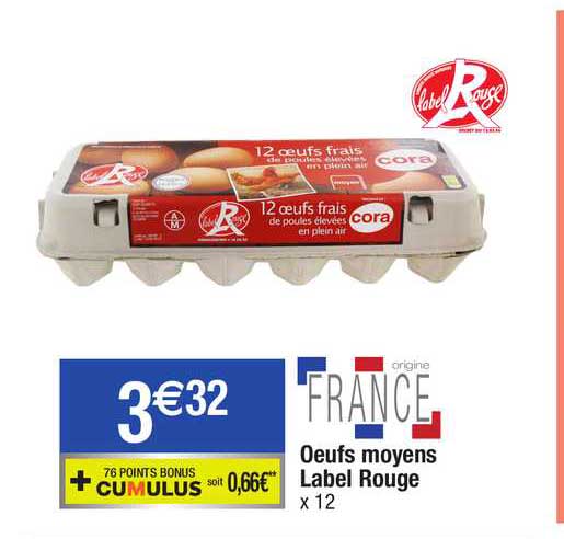 oeufs moyens label rouge