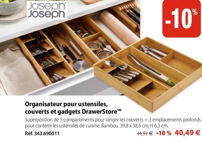 organisateur pour ustensiles, couverts et gadgets drawerstore