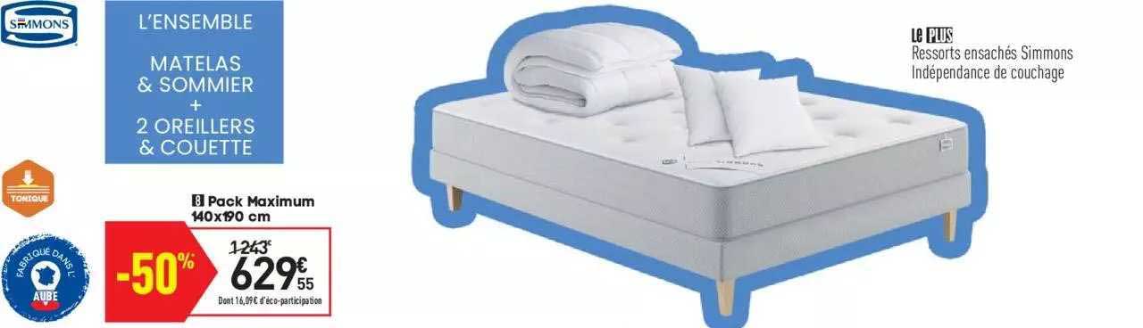 pack maximum 140 x 190 cm