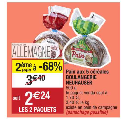 pain aux 5 céréales boulangerie neuhauser
