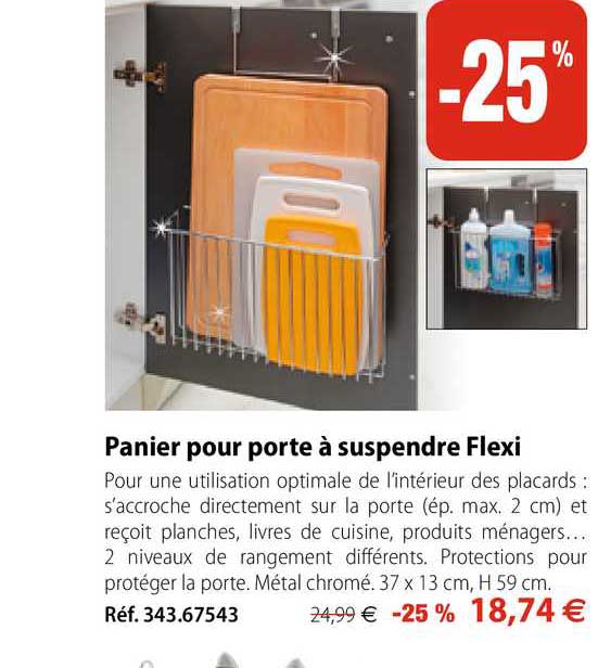 panier pour porte à suspendre flexi