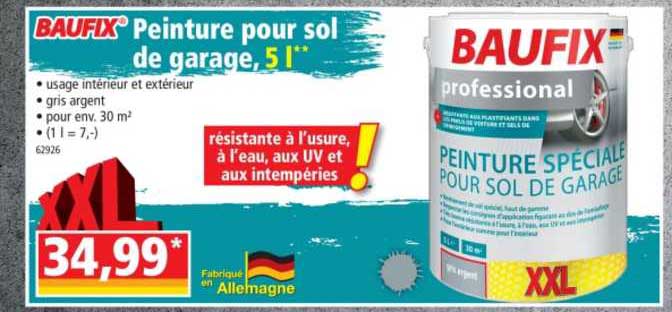 Peinture Pour Sol De Garage, 5 L Baufix