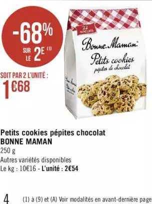 Petits Cookies Pépites Chocolat Bonne Maman