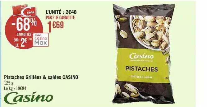 Pistaches Grillées & Salées Casino