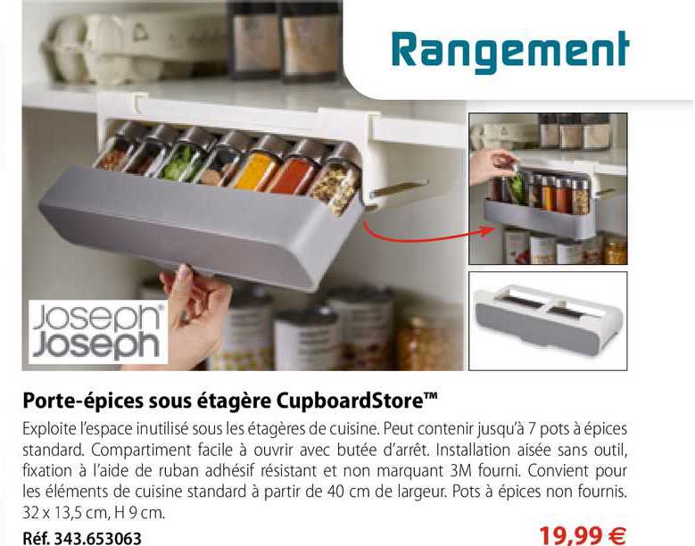 porte-épices sous étagère cupboardstore