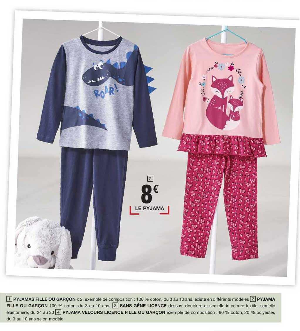 pyjamas fille ou garçon, pyjama fille ou garçon, sans gêne licence, pyjama velours licence fille ou garçon