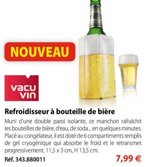 refroidisseur à bouteille de bière vacu vin