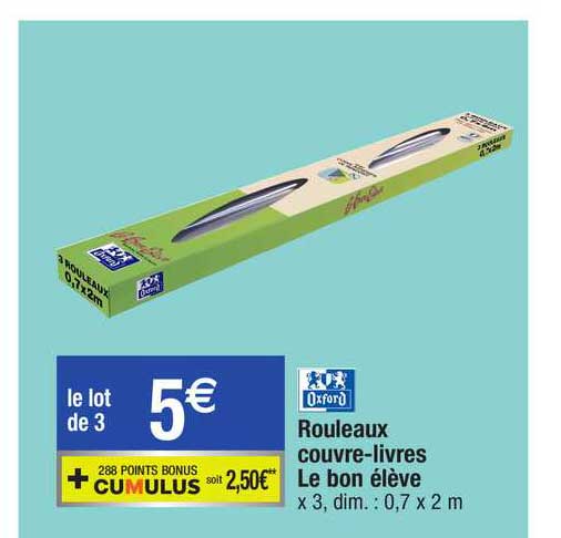 rouleaux couvre-livres le bon élève oxford