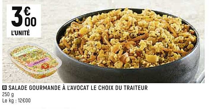 salade gourmande à l'avocat le choix du traiteur