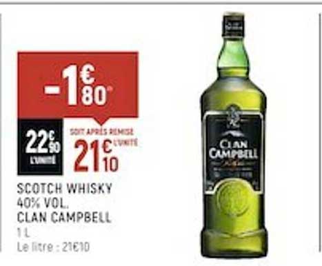 scotch whisky 40% vol. clan campbell