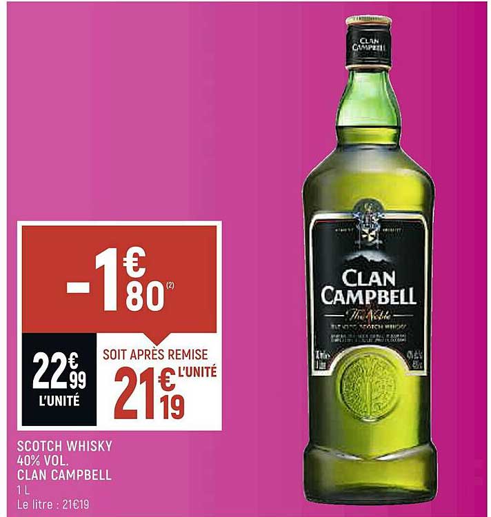 scotch whisky 40% vol. clan campbell