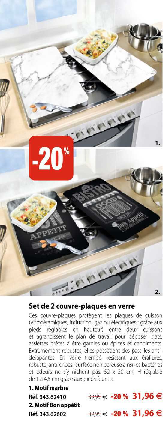 Set De 2 Couvre-plaques En Verre