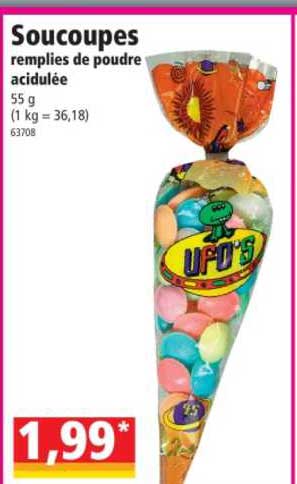 soucoupes remplies de poudre acidulée