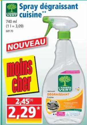 Spray Dégraissant Cuisine L'arbre Vert