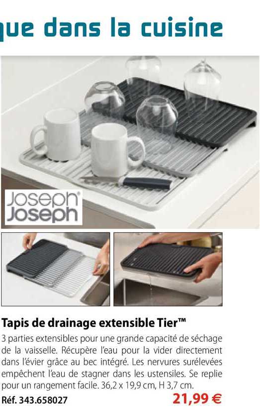 tapis de drainage extensible tier