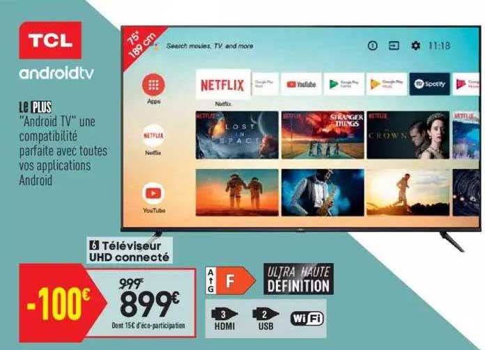 Téléviseur Uhd Connecté Tcl