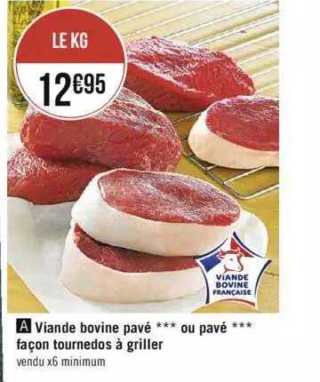 viande bovine : pavé façon tournedos à griller