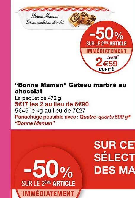 "bonne Maman" Gâteau Marbré Au Chocolat