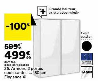 Adrmoire 2 Portes Coulissantes