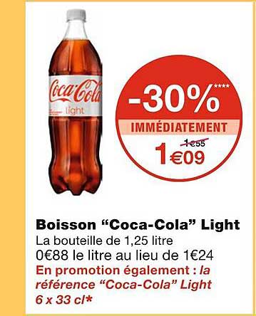 boisson "coca-cola" light