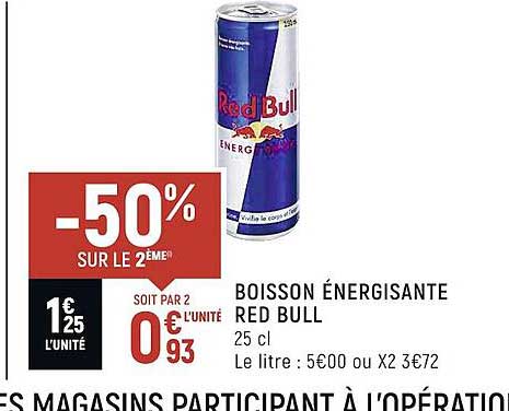 boisson énergisante red bull