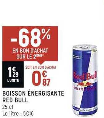 boisson énergissante red bull