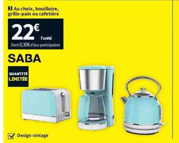 bouilloire grille-pain ou cafetière