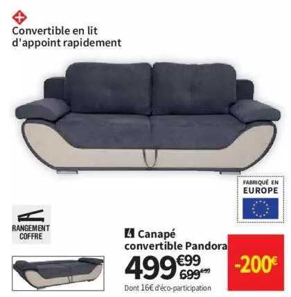 canapé convertible pandora