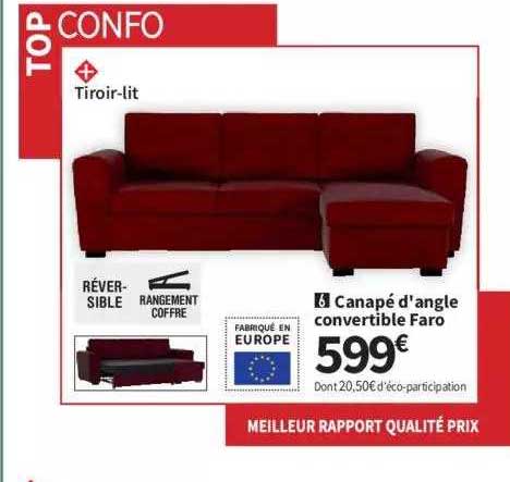 Canapé D'angle Convertible Faro