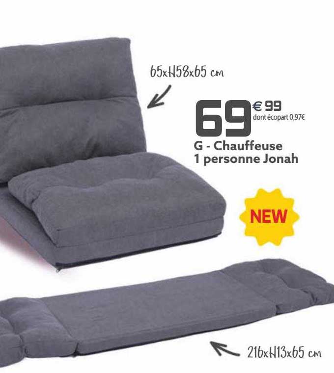 chauffeuse 1 personne johah