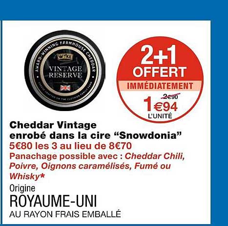 cheddar vintage enrobé dans la cire "snowdonia"