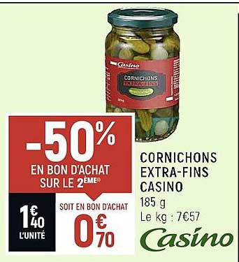 cornichons extra-fins casino