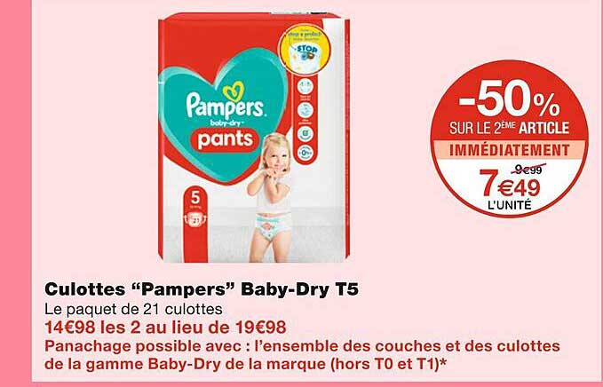 culottes "pampers" baby-dry t5