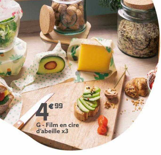 film en cire d'abeille x3
