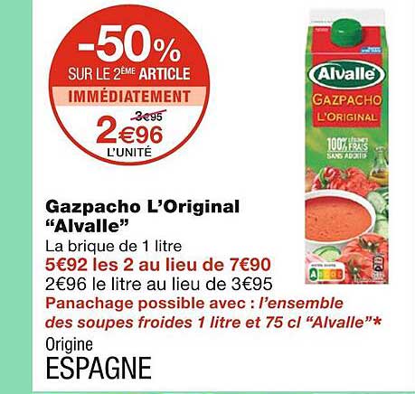 Gazpacho L'original "alvallé"
