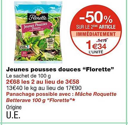 Jeunes Pousses Douces "florette"