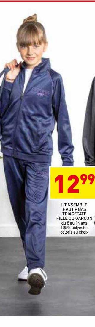 l'ensemble haut + bas triacetate fille ou garçon