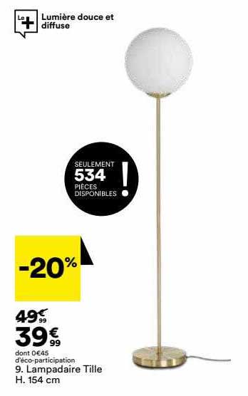 lampadaire tille h. 154 cm