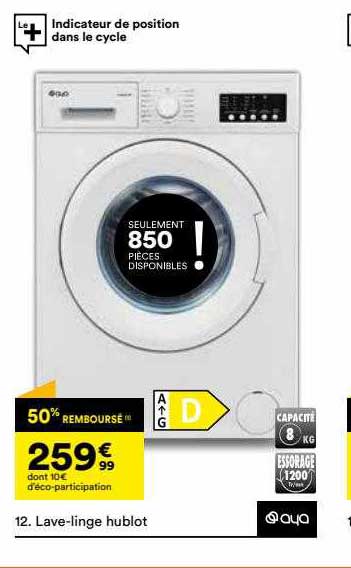 lave-linge hublot aya