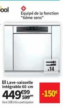 lave vaiselle intègrale 60 cm