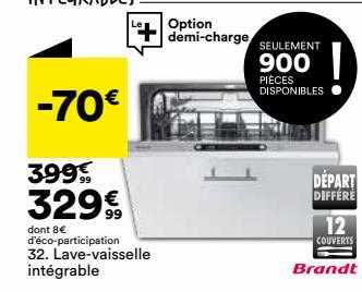 lave-vaisselle intégrable