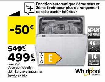 lave-vaisselle intégrable